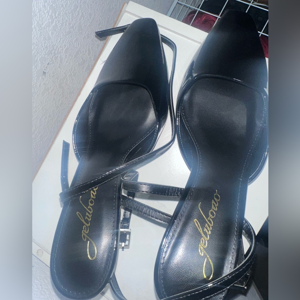Black Strappy Heels for Women